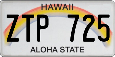 HI license plate ZTP725