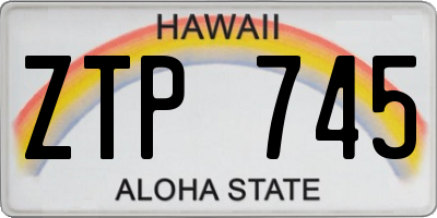 HI license plate ZTP745