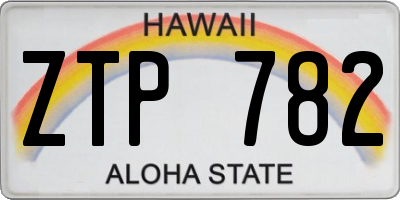 HI license plate ZTP782