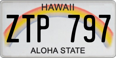 HI license plate ZTP797