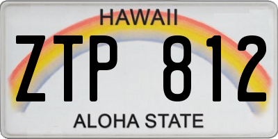 HI license plate ZTP812