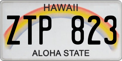 HI license plate ZTP823
