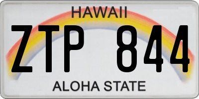 HI license plate ZTP844