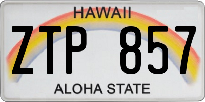 HI license plate ZTP857