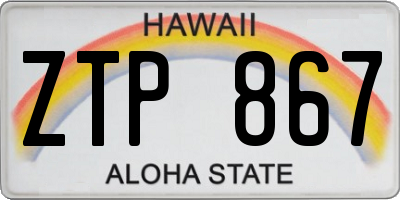 HI license plate ZTP867