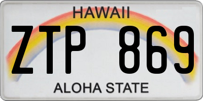 HI license plate ZTP869