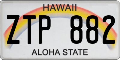 HI license plate ZTP882