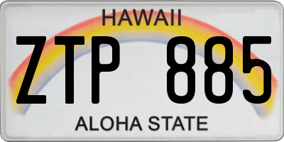 HI license plate ZTP885