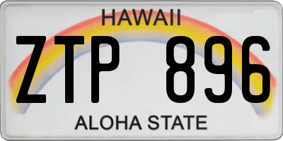 HI license plate ZTP896
