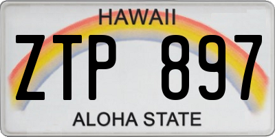 HI license plate ZTP897