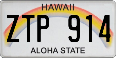 HI license plate ZTP914