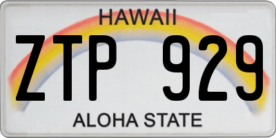 HI license plate ZTP929