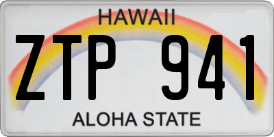 HI license plate ZTP941