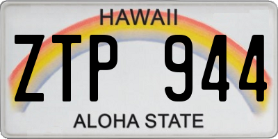 HI license plate ZTP944