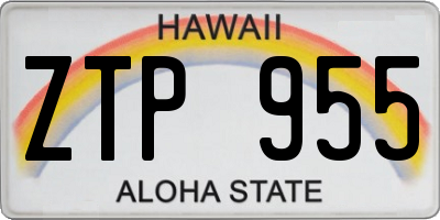 HI license plate ZTP955