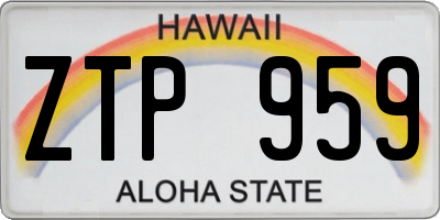 HI license plate ZTP959
