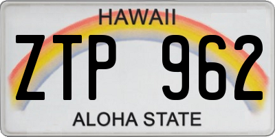 HI license plate ZTP962