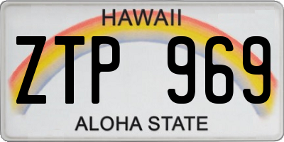 HI license plate ZTP969