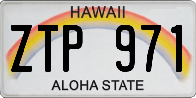 HI license plate ZTP971