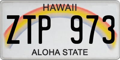 HI license plate ZTP973