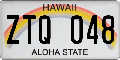HI license plate ZTQ048