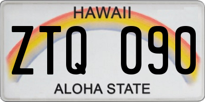HI license plate ZTQ090