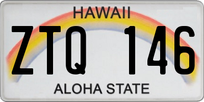 HI license plate ZTQ146