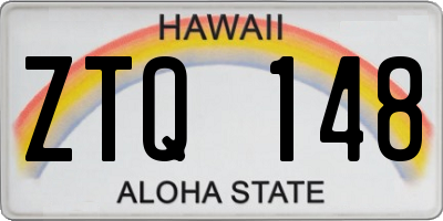 HI license plate ZTQ148