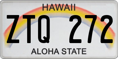 HI license plate ZTQ272