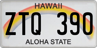 HI license plate ZTQ390