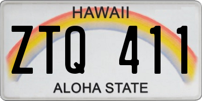 HI license plate ZTQ411