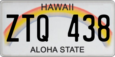 HI license plate ZTQ438