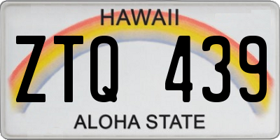 HI license plate ZTQ439