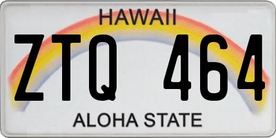 HI license plate ZTQ464