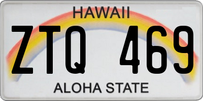 HI license plate ZTQ469