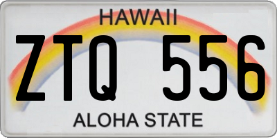 HI license plate ZTQ556