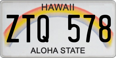 HI license plate ZTQ578