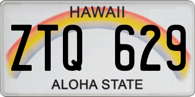 HI license plate ZTQ629