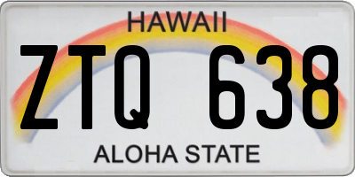 HI license plate ZTQ638