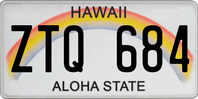 HI license plate ZTQ684