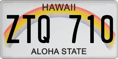 HI license plate ZTQ710