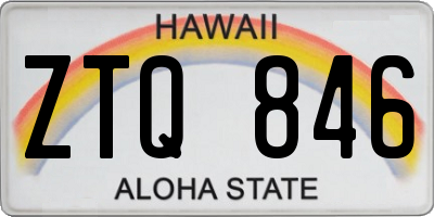 HI license plate ZTQ846