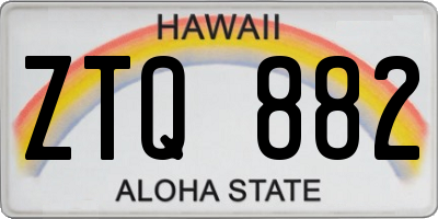 HI license plate ZTQ882
