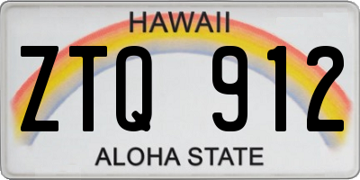 HI license plate ZTQ912