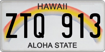 HI license plate ZTQ913