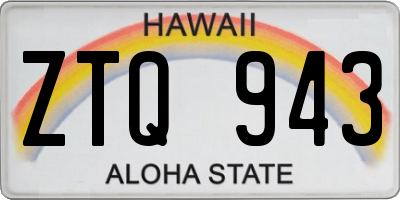 HI license plate ZTQ943