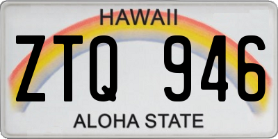 HI license plate ZTQ946