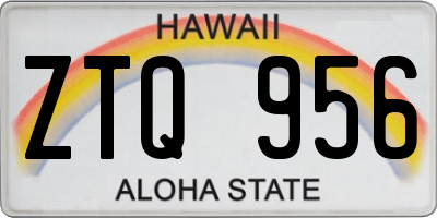 HI license plate ZTQ956