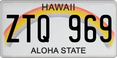 HI license plate ZTQ969