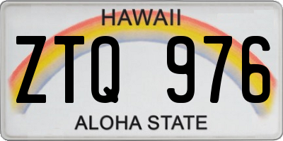 HI license plate ZTQ976